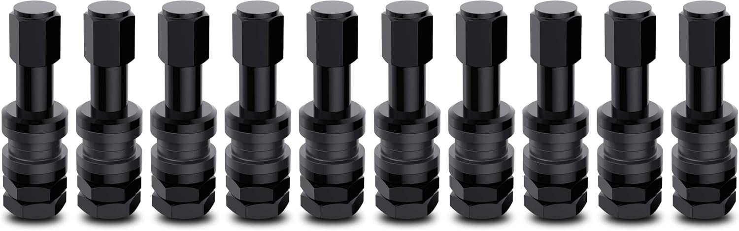 CKAuto 5 Pcs VS43/TR43E Tubeless Metal Clamp-in Valve Stems, Black Finish (Pack of 2)