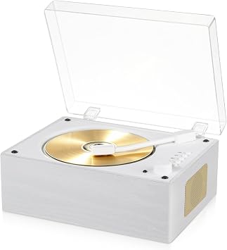 CD Player with Bluetooth 5.3, Wood Grain CD Player for Home, Retro Desktop Music Player, Dual HI-FI Speakers with Remote Control