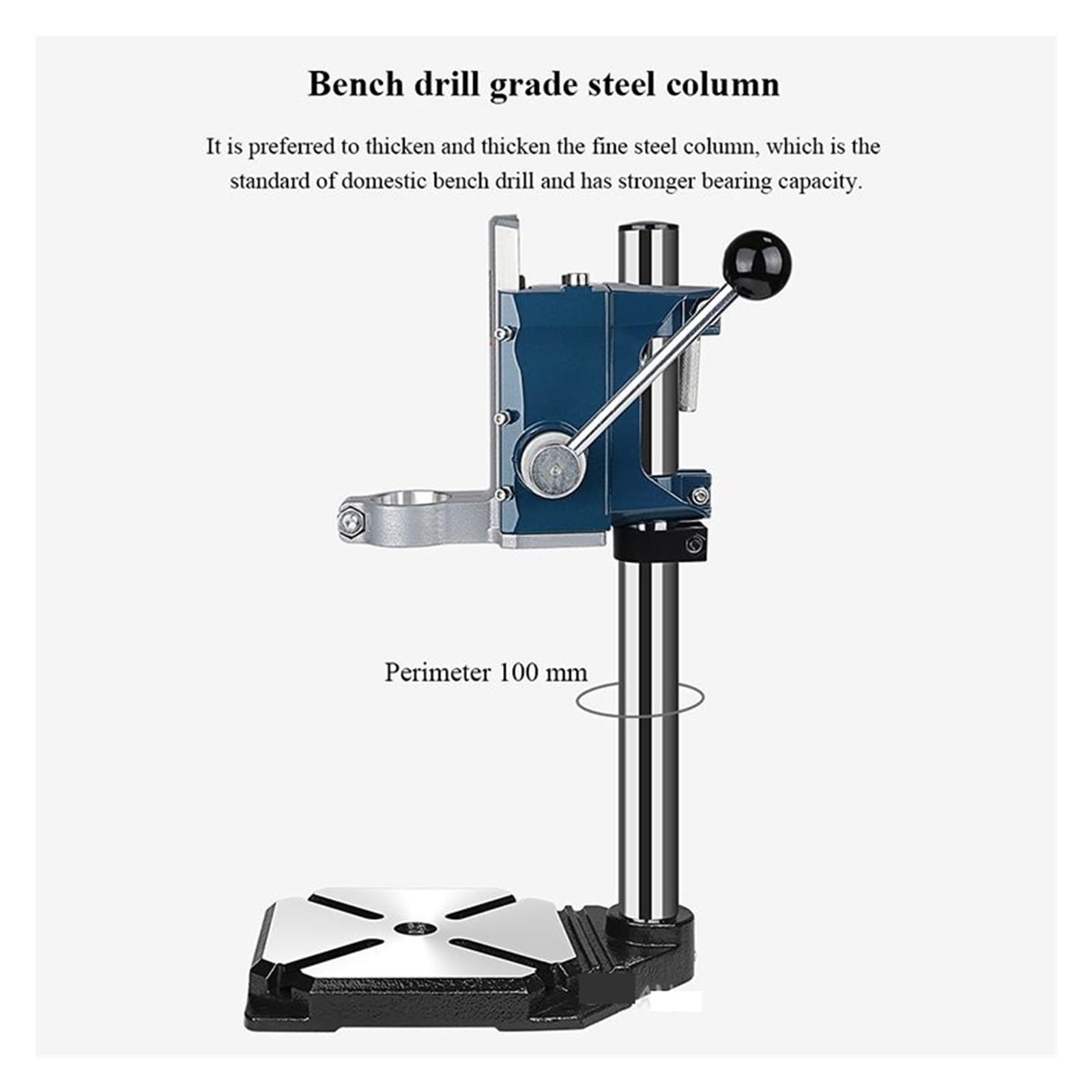Taladro de columna Taladro Eléctrico Multifuncional For Suelo Utensilio Doméstico, Base Estable De Alta Precisión, Columna Gruesa, Soporte For Taladro Eléctrico