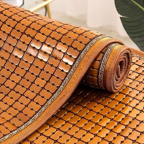 Colchoneta de Dormir Colchón para Verano,Estera de Amortiguador de Asiento de Bambú,Natural Refrescante Transpirable Antideslizante,para Cama Sofá Sillas,Personalizable (70 * 190cm)