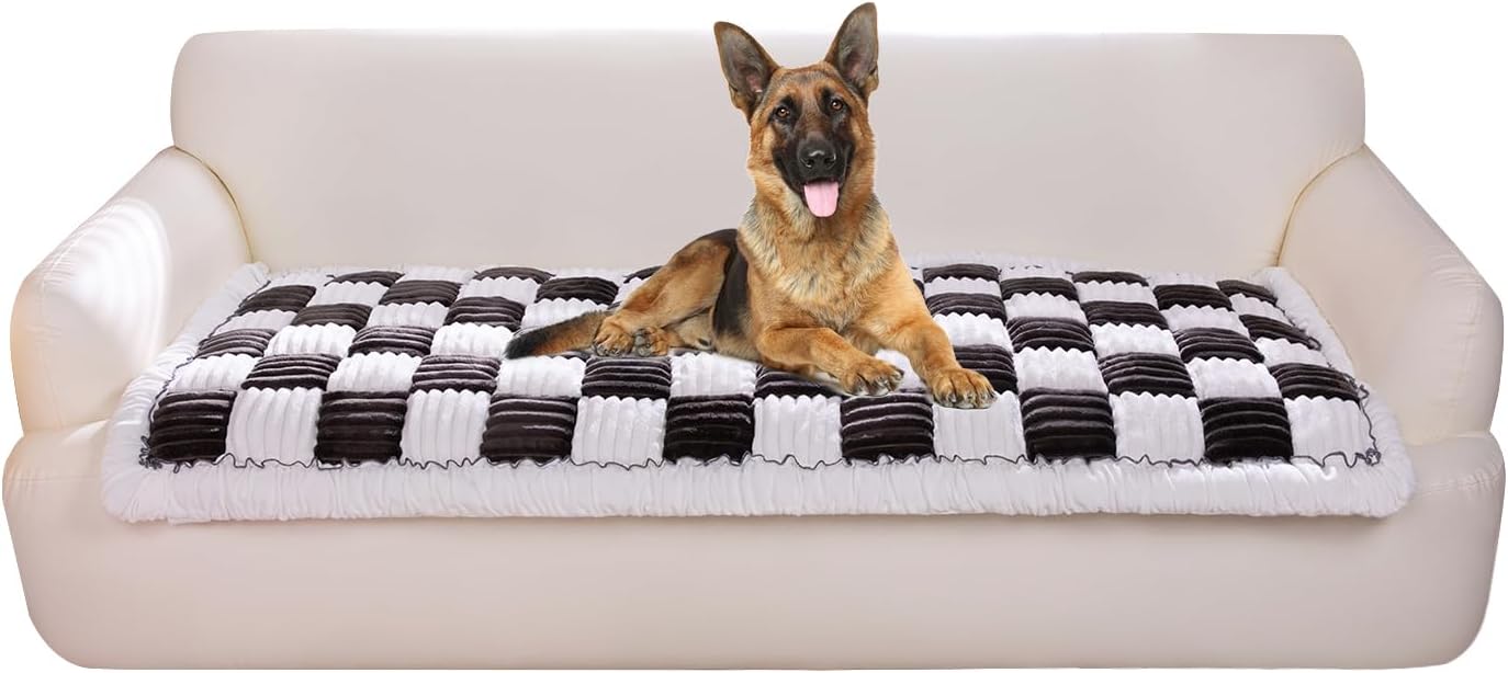 Pet Couch Cover, Couch Cover for Dogs Washable,Durable Pet Couch Covers for Sofa,Pet Friendly Sofa Protector, Large Dog Furniture Shield, Easy Clean Dog Couch Cover(27.6 x 70.9In,Black) 70.9"L x 27.6"W x 1.9"Th Black
