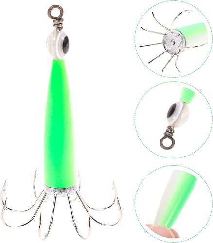 Miniatura 8 de VANZACK Señuelos de pesca luminosos profesionales que brillan en la oscuridad, anzuelos de calamar
