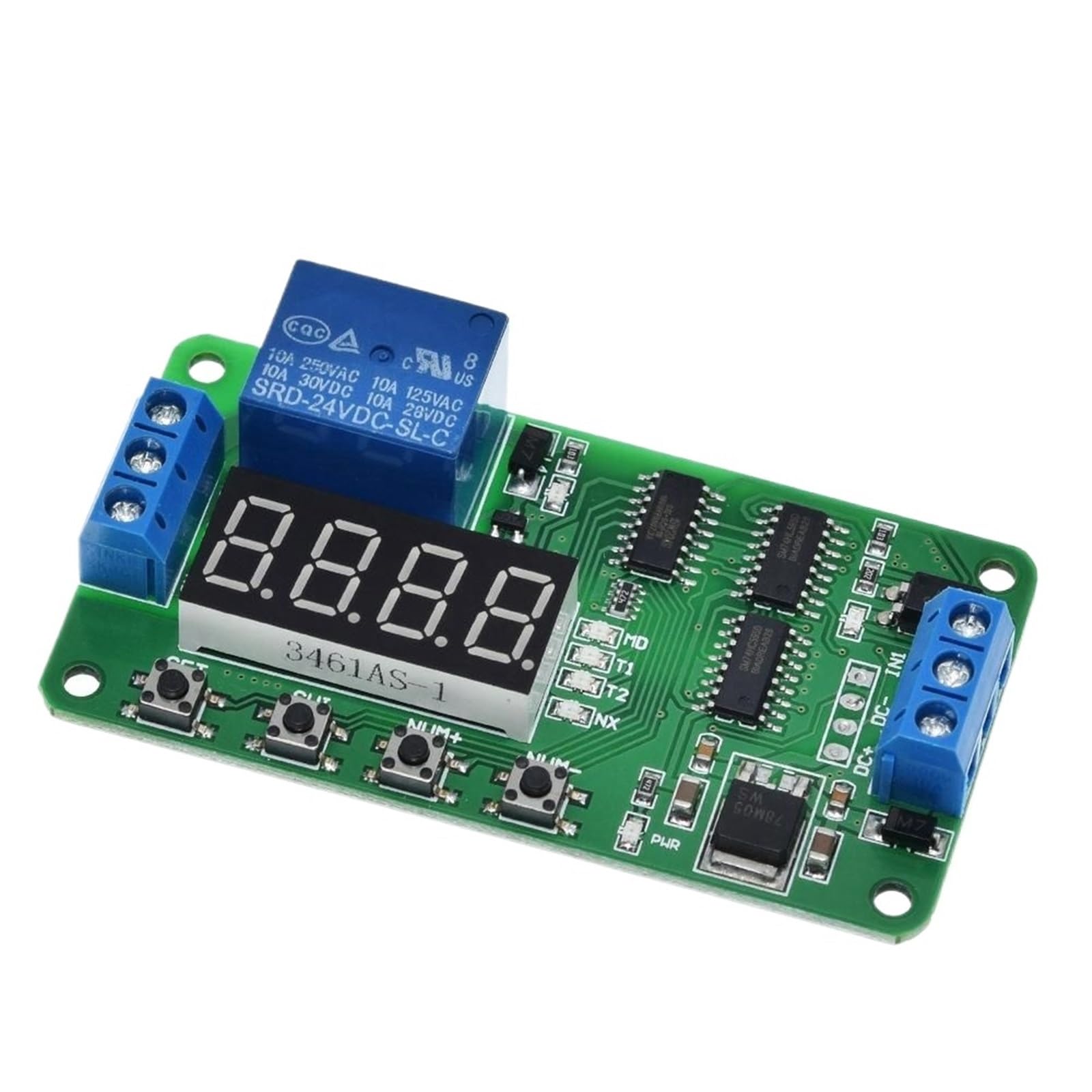 1 szt. CE030 DC 5 V 12 V 24 V wielofunkcyjny przekaźnik opóźnienia przełącznik czasowy moduł włączania/wyłączania (CE030 24V)