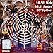 Produktbild Halloween Riesen Spinnen Netz Große Gefälschte Spinne Kleine Spinne Strecken Spinnennetz Dekoration für Halloween Dekorationen Outdoor Yard Dekor Spuk Haus (Stil B)