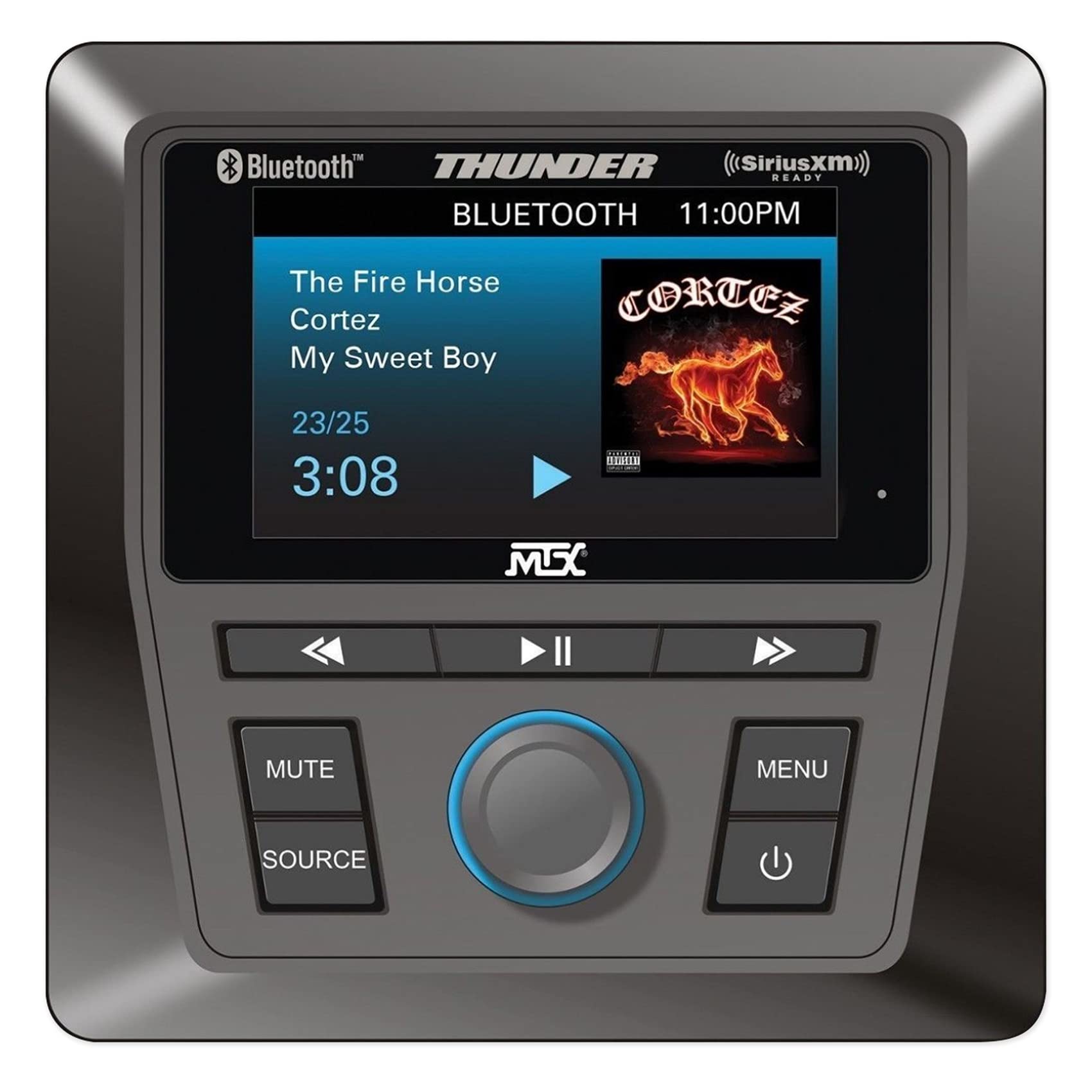 Audiosavings Bundle: MTX AWMC3 Marine Receiver w/Bluetooth AM/FM/WB/SiriusXM Bundle with MUDRZRDK Dash Kit for Polaris RZR ATV/UTV (2 Items)