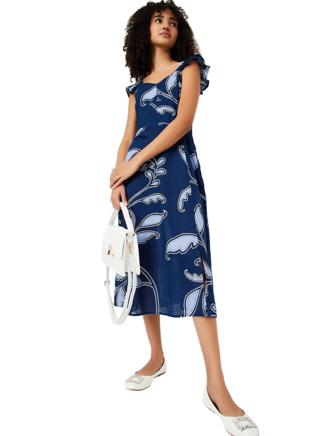 max Women's Cotton A-Line Midi Dress-picture-16