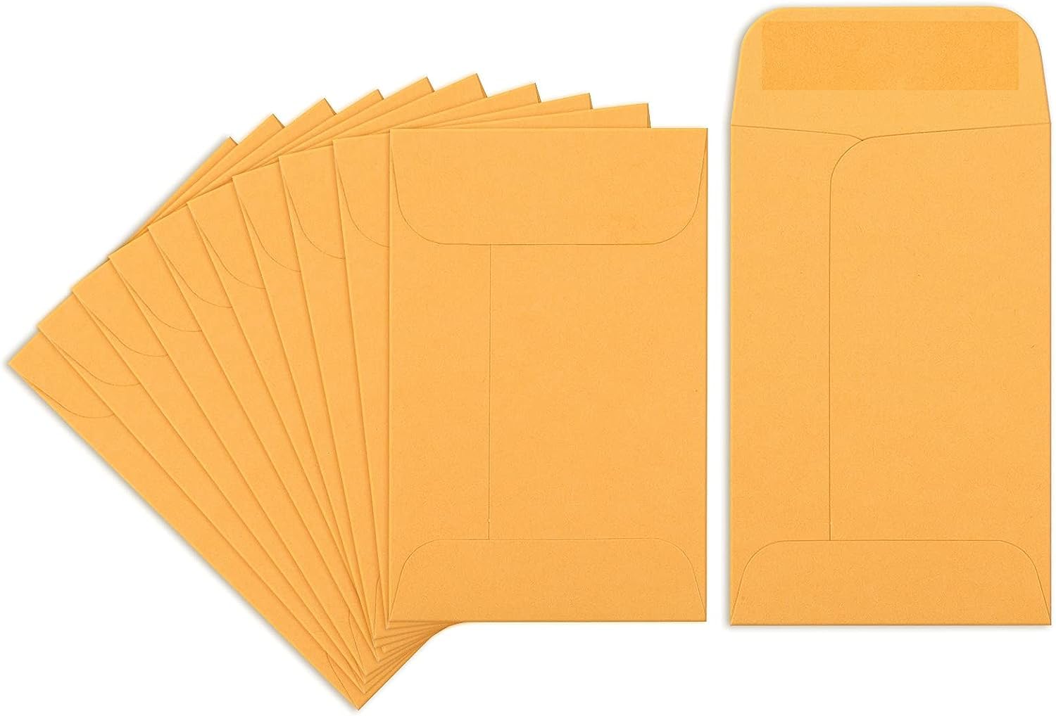 Kraft Coin/Seed Envelopes 2.25" x 3.5" #1 Small Parts Gummed Flap Envelope, Storage Shipping Business Home (20)