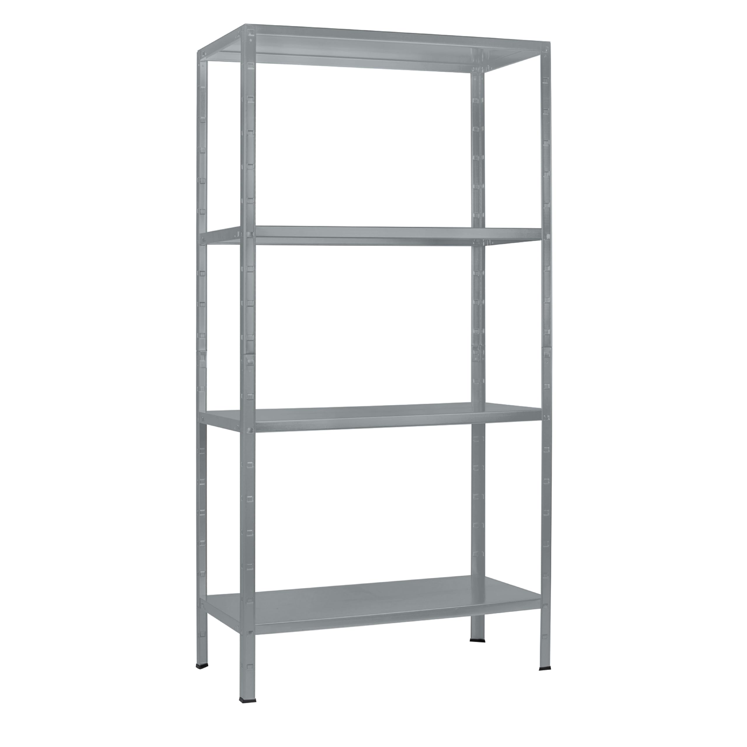 SCHULTE Regalwelt Steckregal mit 4 PowerMAX Fachböden, 65 kg Tragkraft, 190x100x40 cm (HxBxT), Granit-Struktur, Lagerregal, Werkstattregal, Kellerregal, Garagenregal, Metallregal