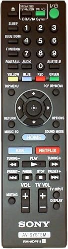 Control remoto OEM - Sony RM-ADP111 para sistemas de cine en casa Sony Blu-Ray seleccionados
