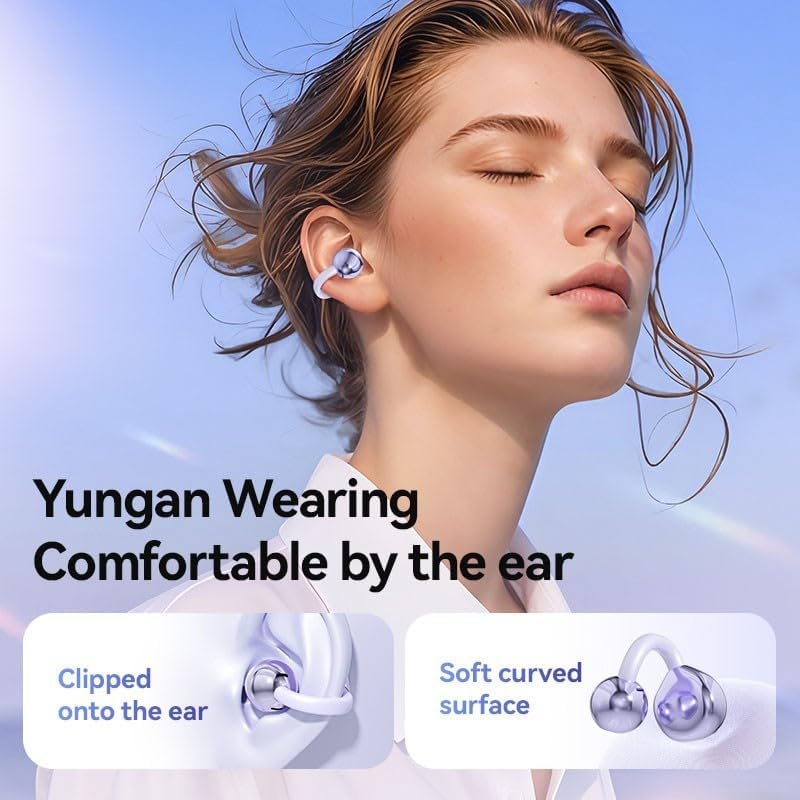 Person wearing UTTASU M79 earbuds comfortably