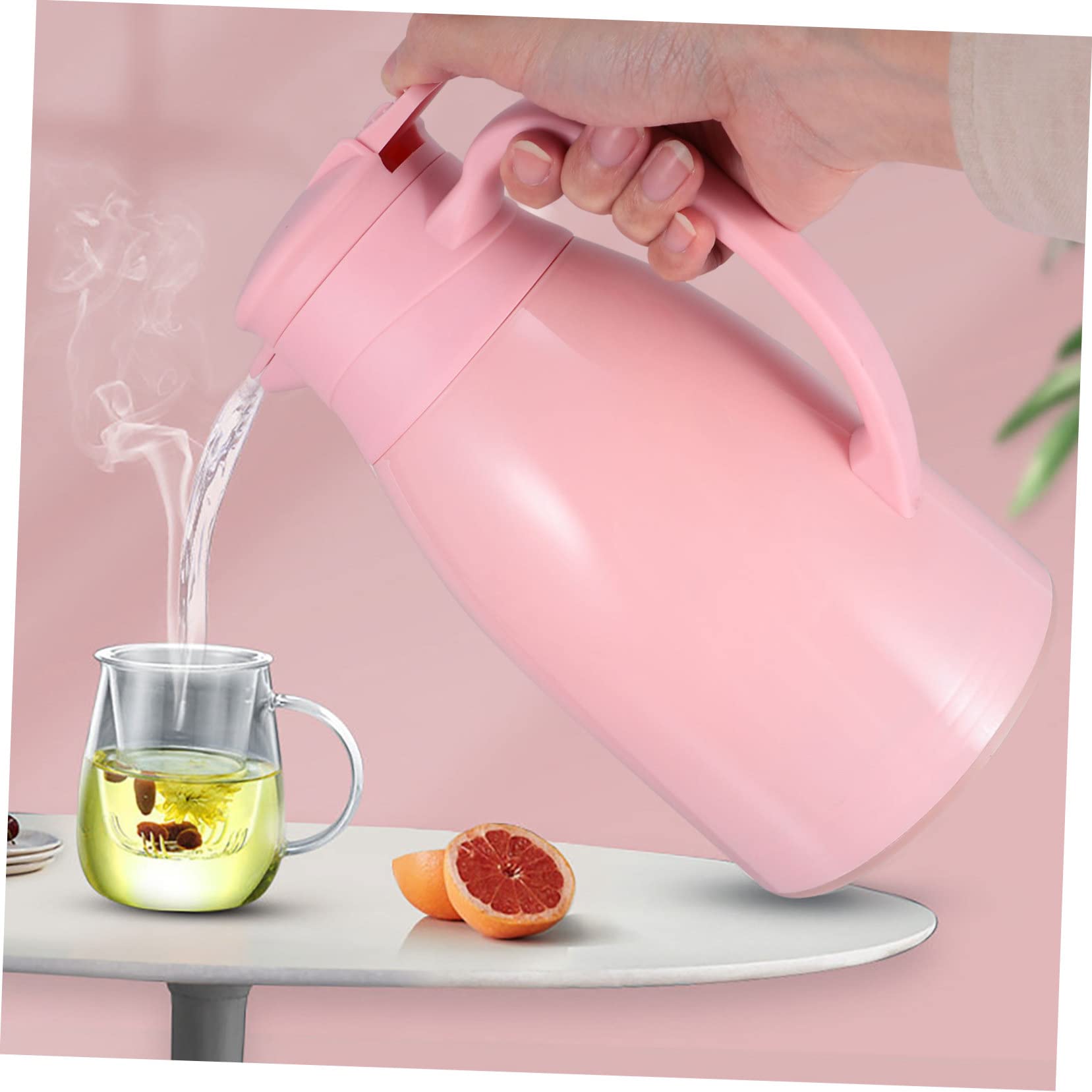 INOOMP Bouteille Isotherme Facile à Transporter D'eau Chaude 1l en Verre Protection Anti-chute et Design Simple pour Activités en Extérieur et Paquet à Dos