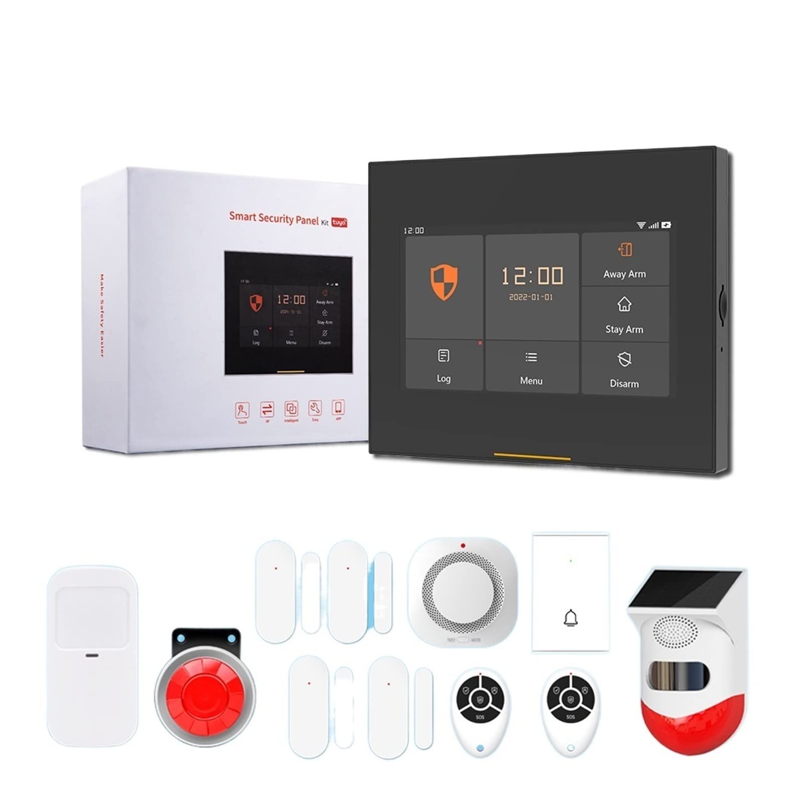WiFi HD Smart Sistema de Alarma de Seguridad for el hogar Kit inalámbrico IR Control Remoto del Detector de la Puerta del Sensor de la Puerta de Alarma de la Alarma(Set C)