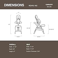 Vista 2 de Aluminio ligero ajustable plegable portátil viaje masaje silla con mochila 402 Keanu (negro)