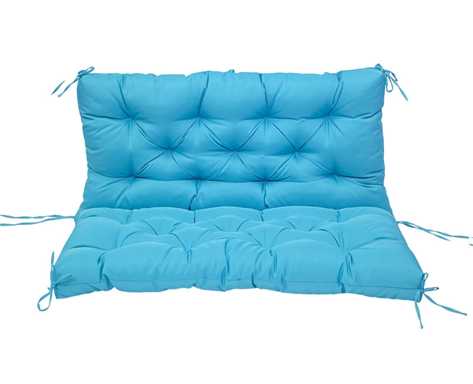 Cuscino per dondolo da giardino con schienale, impermeabile, di ricambio per panca da 2 e 3 persone, azzurro, terrazza, veranda, mobili, 150 x 100 cm