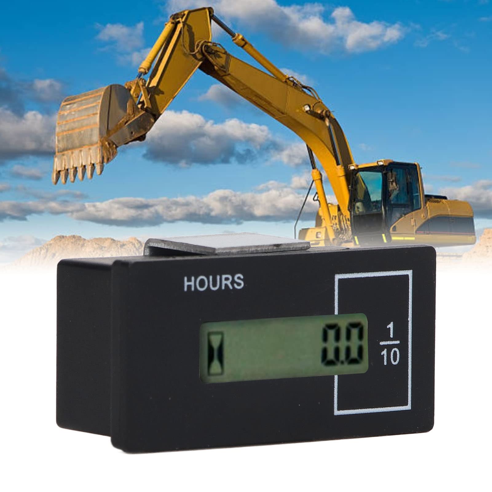 Parti del Contaore del Calibro Display Digitale LCD 12V‑36V 0‑99999.9H Contaore del Timer Dell'escavatore (Per Kato Per 9 Piazza)