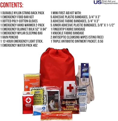 Miniatura 2 de American Red Cross Producto con licencia oficial, kit de supervivencia de primeros auxilios para automóvil para invierno, 27 piezas de suministros