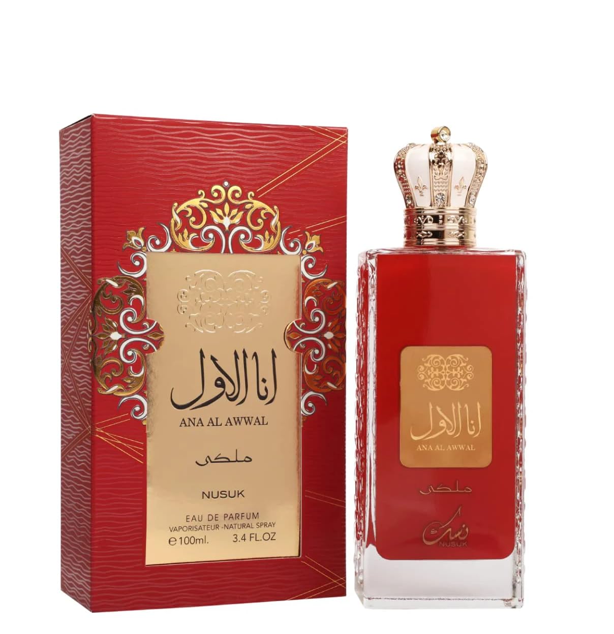 Nusuk Ana Al Awwal Malaki Eau De Parfum Spray, 3.4 Ounce (Unisex)