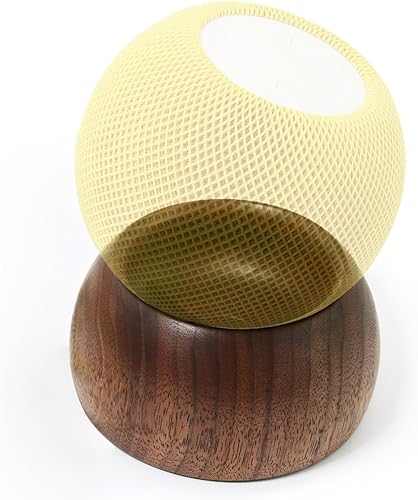 NewFantasia Soporte de madera de nogal compatible con Homepod mini, diseño de cable integrado, soporte de madera maciza para Homepod mini