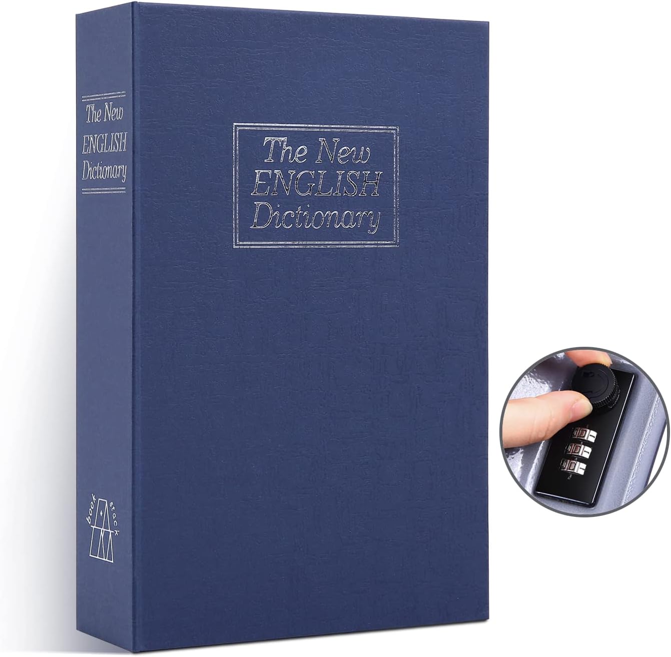 Ohuhu Book Safe with Combination Lock Dictionary Diversion Book Safe Portable Safe Box Great for storing Money Jewelry and Passport (Blue)