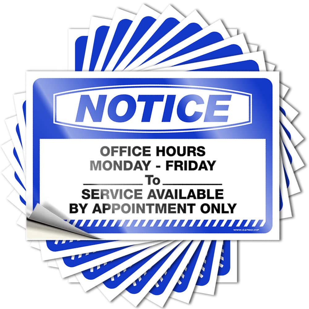 Fzfn Colour Cozy, Quote Hat Notice Office Hours Monday - Friday_ Am | Thankful Beauty(12X18cm)