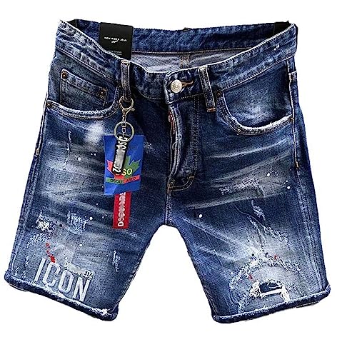 Jeans pour homme court11 taille 34, pantalon en denim robuste avec fermeture à boutons