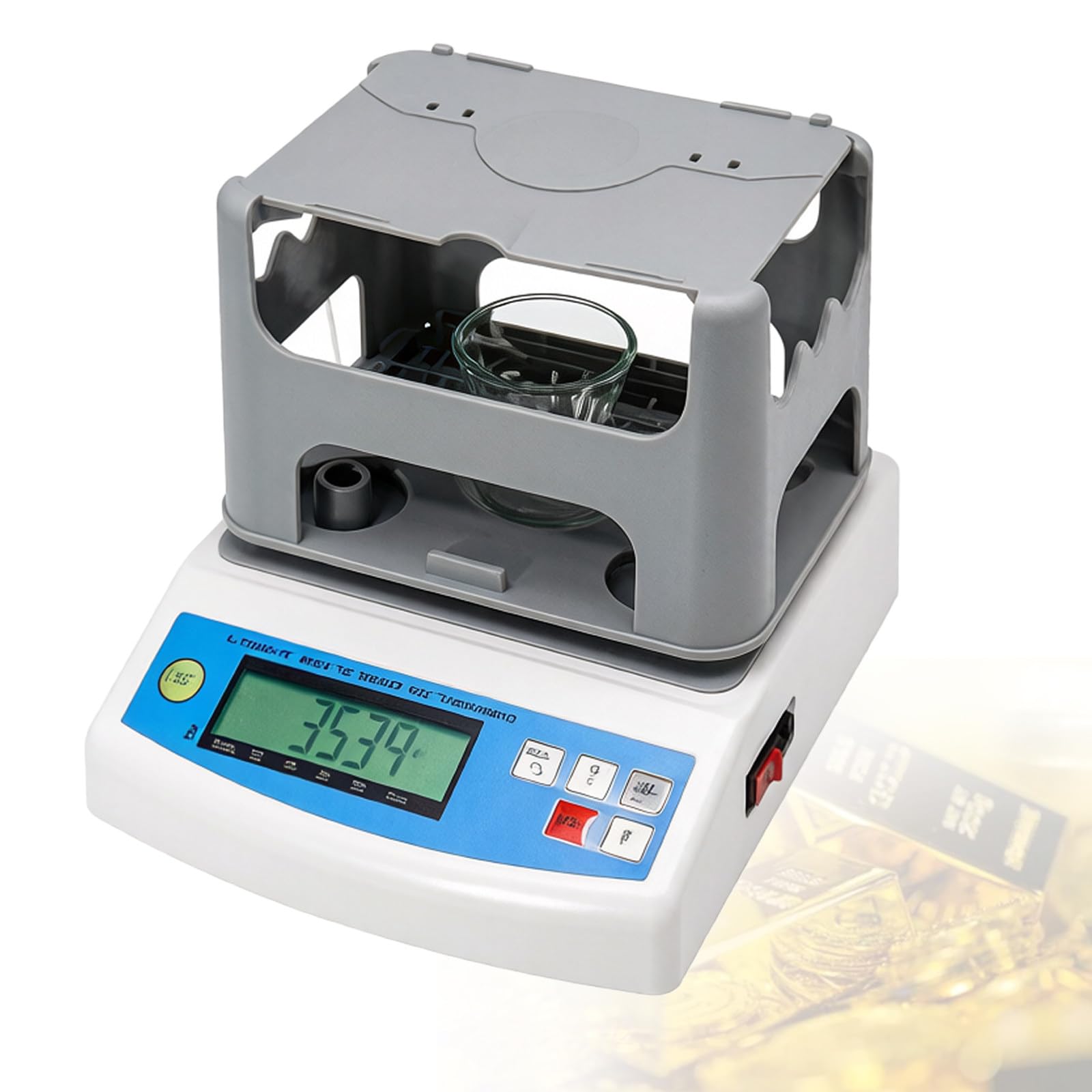 Goldreinheitsprüfgerät – Digitales elektronisches Analysegerät, elektronisches Feststoffdichtemessgerät, präzise Goldreinheitsprüfung für Schmuck und Münzen N3002E