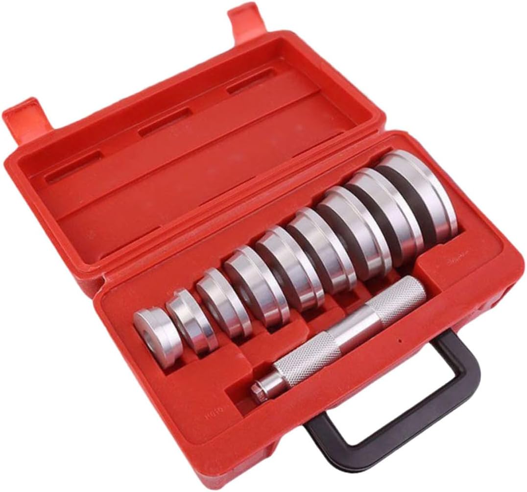10Pcs Bearing Removal Tool Machined Aluminum Construction Durable Anodized Finish Includes Disc for Standard Wheel Bearings for Seal Installation and Removal