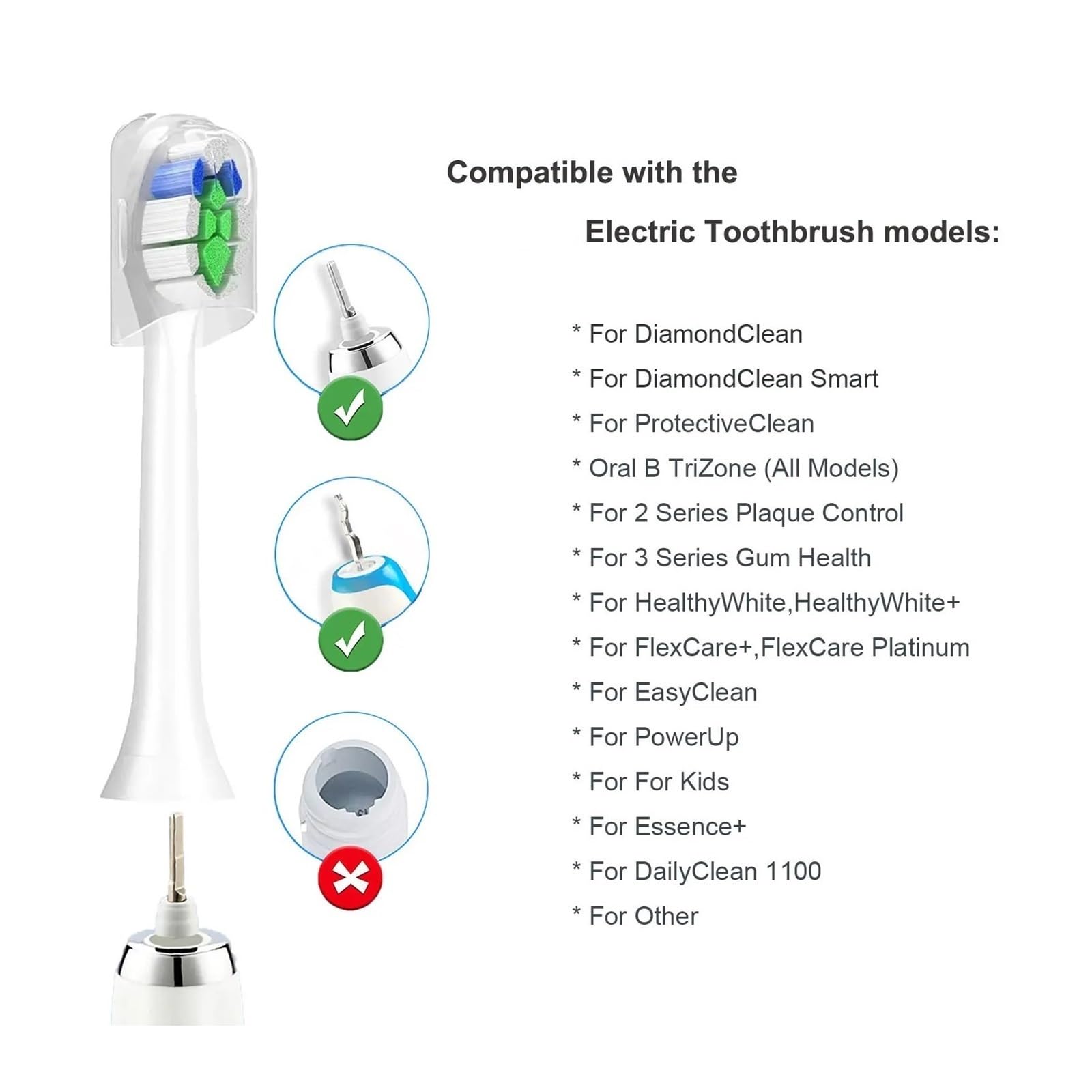 16 Stück Bürstenköpfe, kompatibel mit Philips, 1100 2100 4100