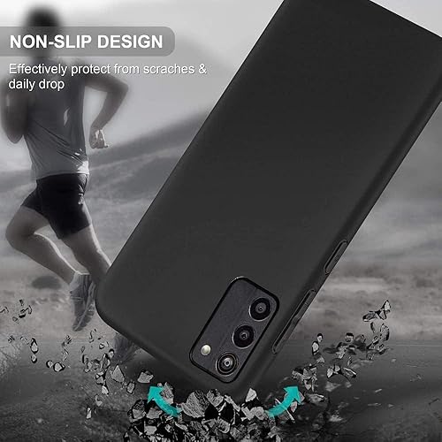 Funda para Nokia G100/Nokia C300 Funda de silicona suave TPU, funda de silicona a prueba de golpes con forro de microfibra (negro)