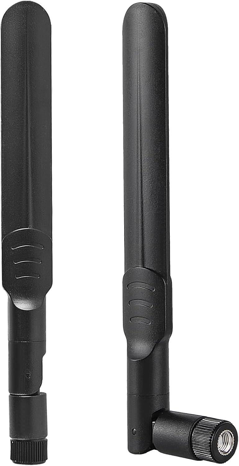 2Pcs Dual Band 8dBi WiFi Antenna 2.4GHz 5GHz 5.8GHz RP-SMA Male Bluetooth Antenna for USB Adapter Camera Video Surveillance Monitor PC Computer WiFi Router Wireless Network Card
