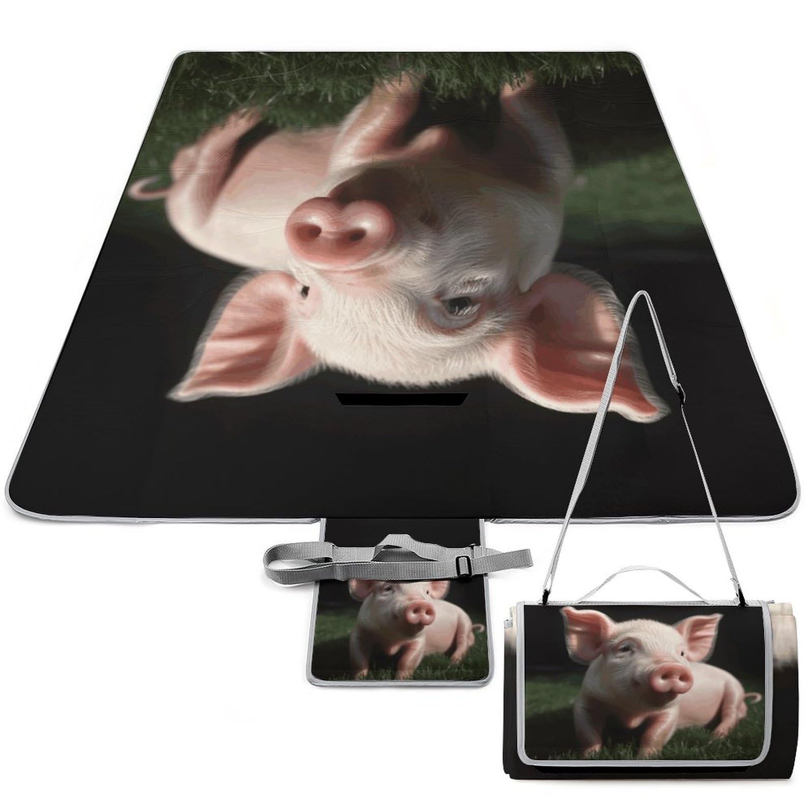 Tapis de camping pliable et couverture pique-nique cochon portable