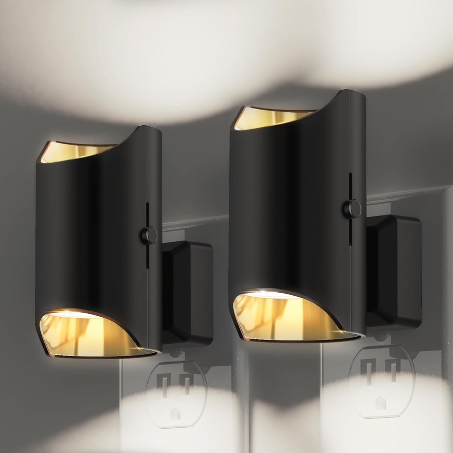 L LOHAS LED 4 Pack Dimmable Night Lights Plug into Wall, Dusk to Dawn