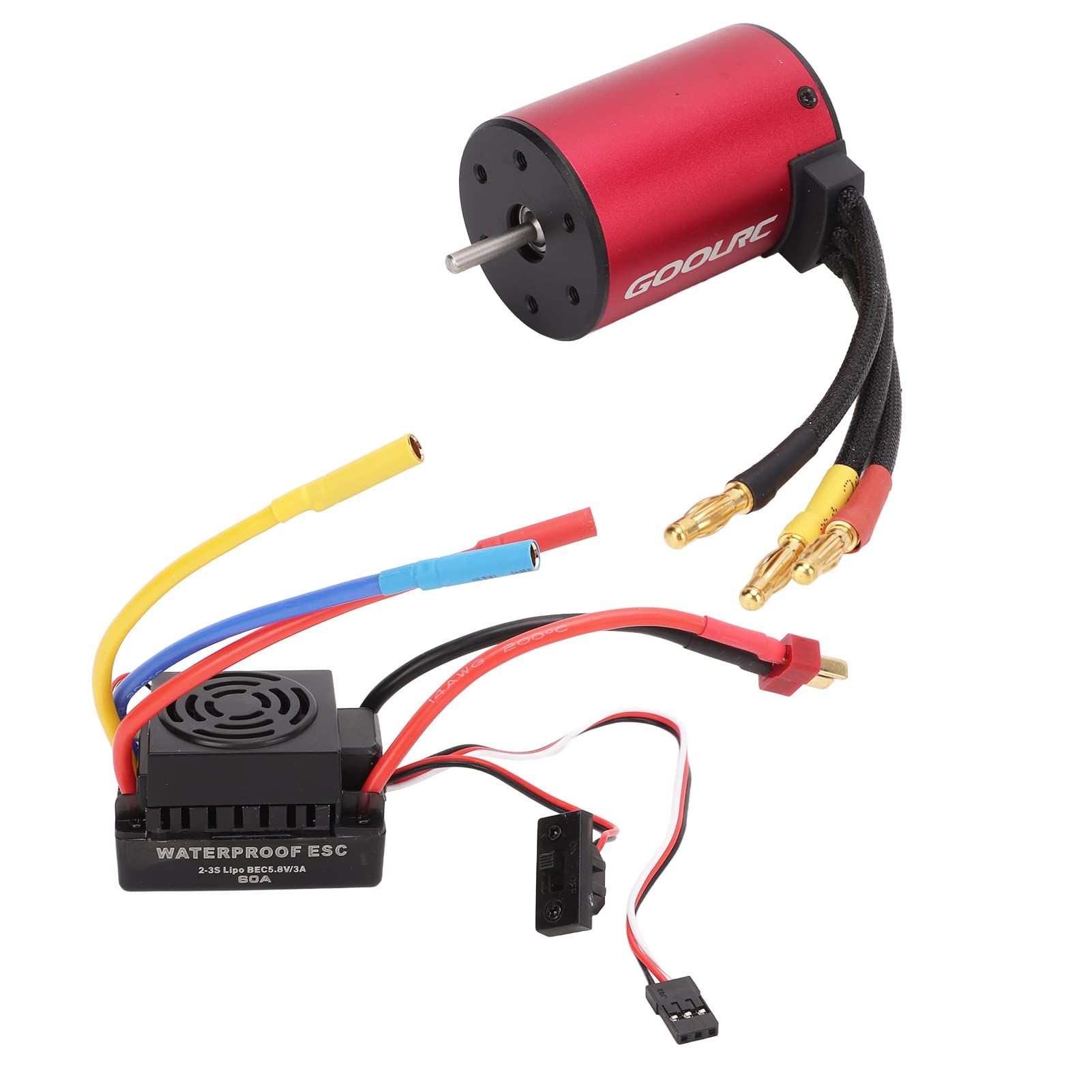 Yctze Bezszczotkowy Silnik S3650 3900KV i 60A ESC do Samochodów /10 RC - Części do Modernizacji o Wysokiej Wydajności z Wieloma Funkcjami