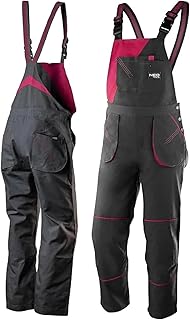 Damen Arbeitslatzhose oder SET mit Jacke und Latzhose Gr. S - XXL | modisches Design, Damen Arbeithose mit elastischen Träger, Veile Taschen, verstärkte