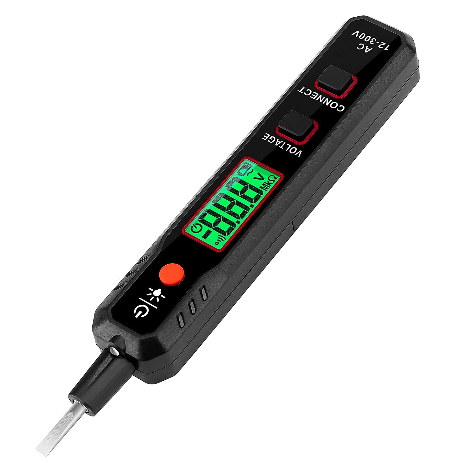 SYOSI Voltage Tester, 12V-300V Non-Contact and Contact Voltage Pen with NCV, Live, Null Wire Tester Electrical Tester with LCD Display Buzzer, Alarm Wire Breakpoint Finder