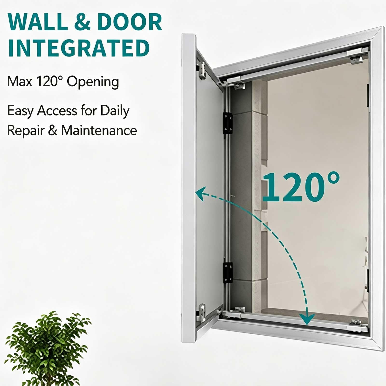 Trampilla Pladur, Pintable, Tapa Cuadro Electrico Rectangular Empotrada Oculta | Trampilla Acceso con Apertura de 120° para Paredes, Techos, Sistemas de Aire Acondicionado(400x600mm/15.7x23.6in)