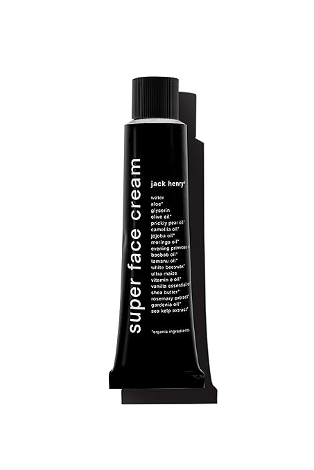 Jack Henry Super Face Cream - Lightly Scented Lightweight Hydrating Facial Moisturizer for Men & Women - Suitable for All Skin Types - Organic & Plant-Based (2 oz)