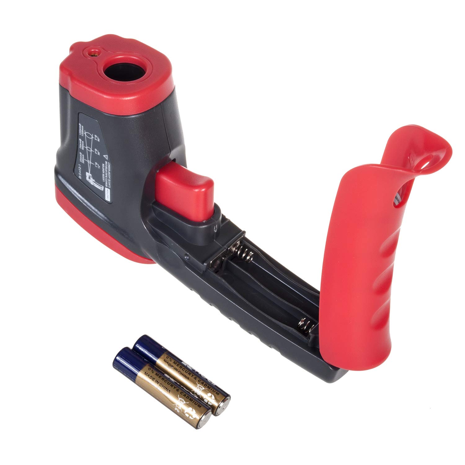Maclean MCE320 bezdotykowy termometr na podczerwień, pirometr na podczerwień, cyfrowy pistolet temperaturowy, od -50 do +380°C, czerwony/czarny