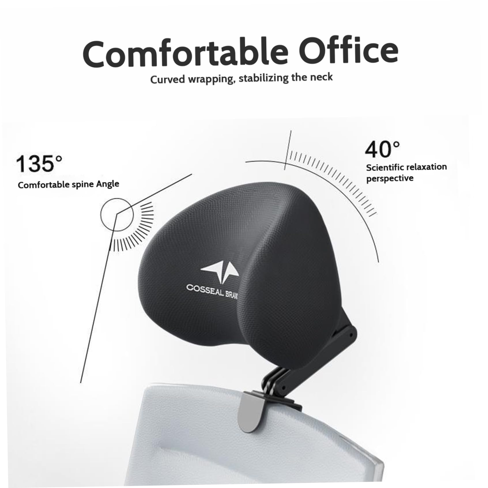 BEAHING Attachement de l'appuie-tête de Chaise Bureau, Support Chaise Bureau réglable en Angle, appuie-tête Respirant avec éponge élastique, Repos à la sans Coup Poing pour Le Support du Cou BEAHING Attachement de l'appuie-tête de Chaise Bureau, Support Chaise Bureau réglable en Angle, appuie-tête Respirant avec éponge élastique, Repos à la sans Coup Poing pour Le Support du Cou
