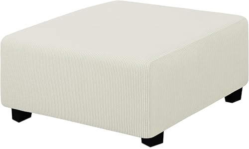 Miniatura 56 de Easy-Going Funda Elástica para Otomana Longitud 20-30 pulgadas Taburete de Almacenamiento Plegable Protector de Muebles Funda Rectangular Suave con
