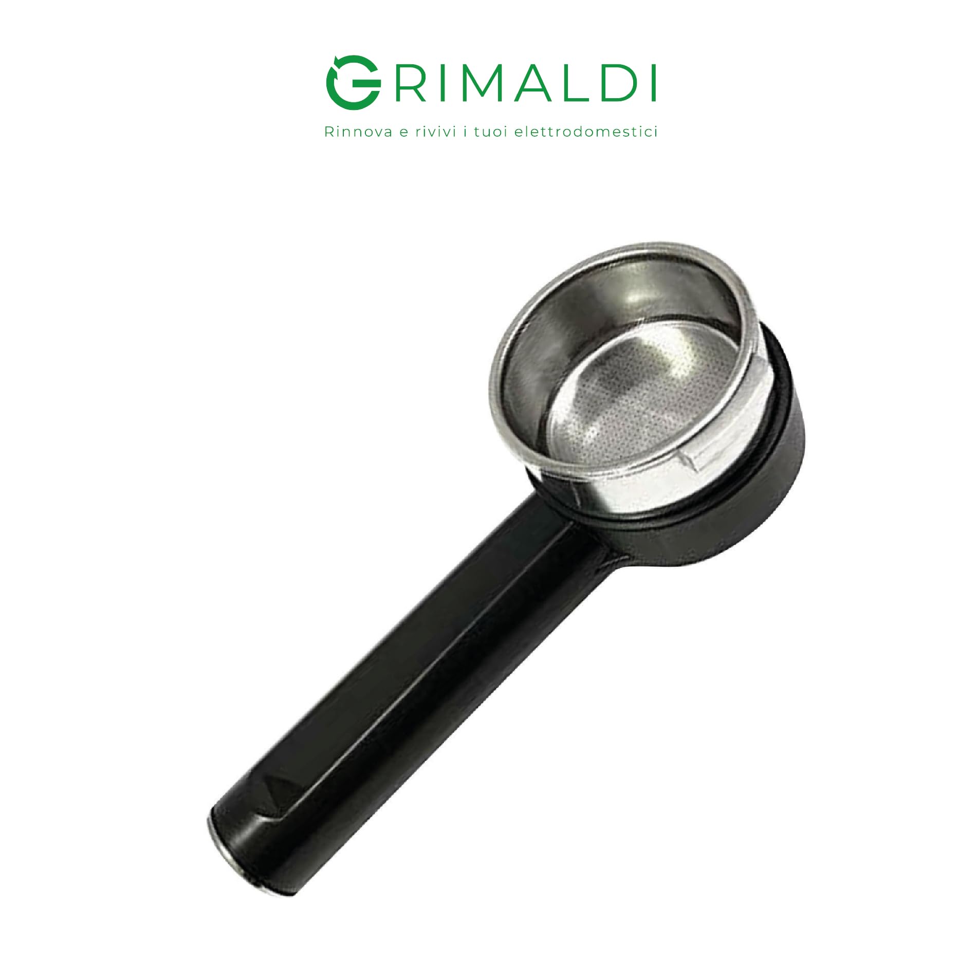 G GRIMALDI Portafiltro Pressurizzato Compatibile con Saeco 41210006 — Articolo per Macchine da Caffè Espresso Braccetto Completo con Filtro 2 Tazze (Escluso Nina)