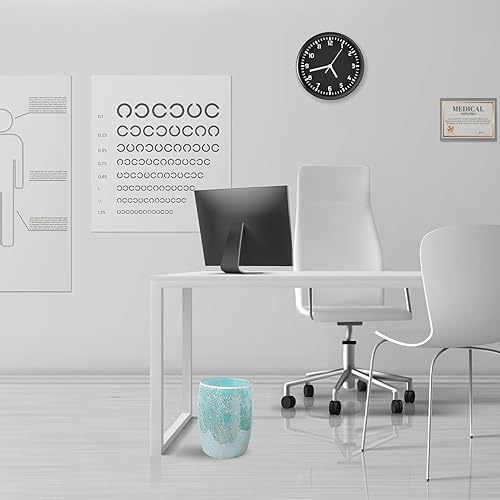 Miniatura 6 de Escenzy Moderno bote de basura para baño, mosaico de vidrio de 5 litros, 7 x 10 pulgadas, cubo de basura pequeño decorativo, cesta de basura de lujo
