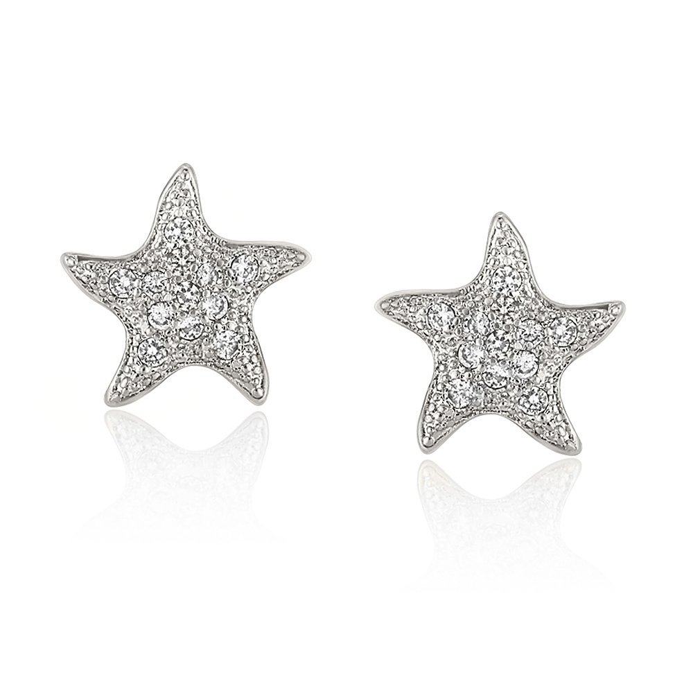 Mahi Gold plated Star Fish Stud Earrings with CZ for Women ER1109324G (B00S4HFR8Q) Amazon Price History, Amazon Price Tracker
