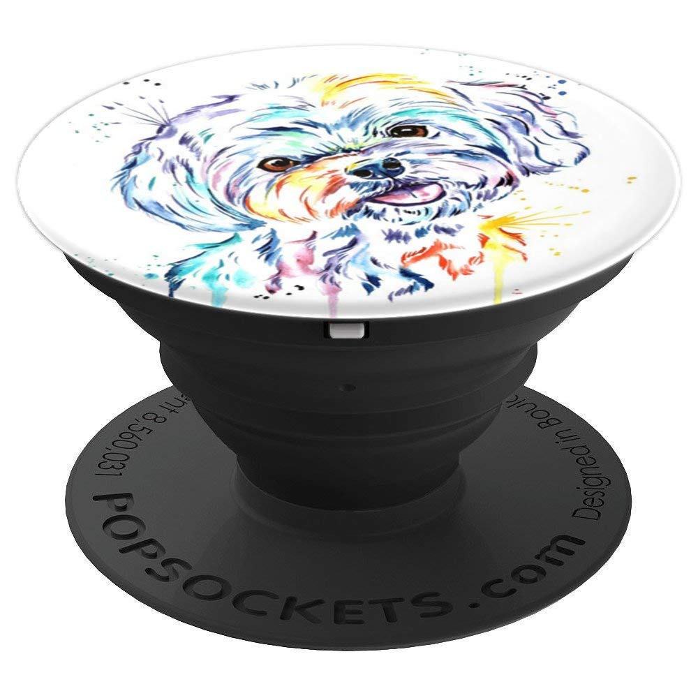 Shih Tzu painting art PopSockets Grip and Stand for Phones and Tablets - Main Image