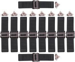 BESTonZON 10 Sets Invisible Trousers Hooks Adjustable Pleated Skirt Buckle Red Antique Copper Sewing Accessories for Garment Alterations and Uniform Waistbands