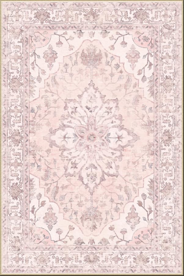 INOVADAY Rugs Living Room 60x305 cm Washable Rug Pink — image 1