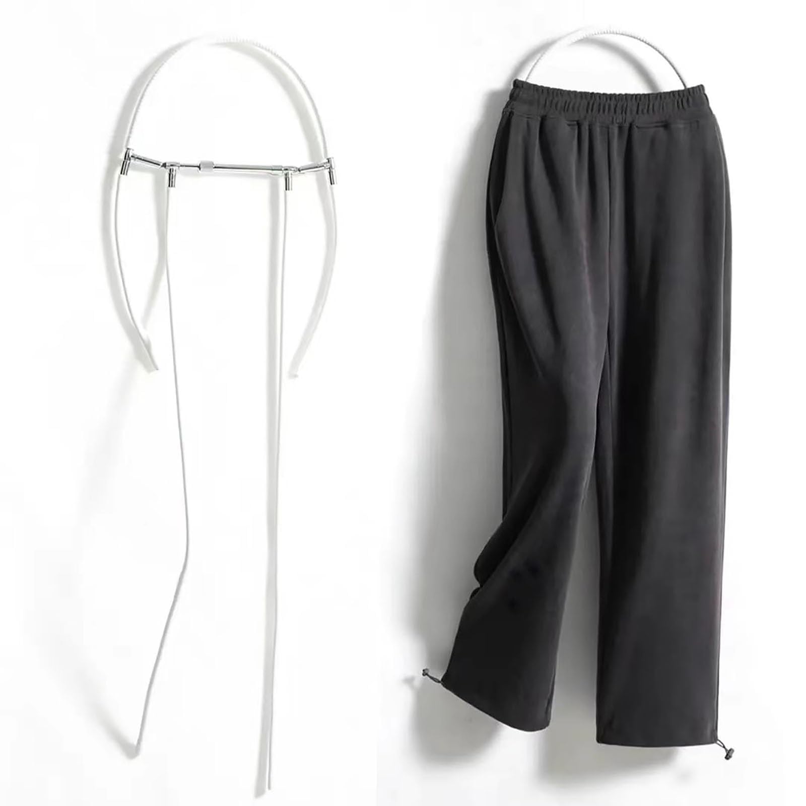 YNBSHGAA Adjustable Mannequin Dress Form with Hanging Pants Rack, Multifunctional Hanger for Clothing Display, Photography & Storage
