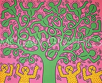 Keith Haring、No.100、希少画集画、新品額装付、状態良好 Keith Haring Art to the Streets | Fukuoka Now