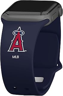 Game Time Los Angeles Angels Silicone Sport Watch Band Compatible with Apple Watch (38/40/41mm Navy)