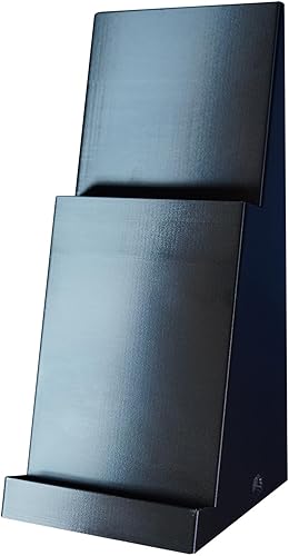 Miniatura 5 de Pantallas de torre de estadio con losa de tarjeta graduada (paquete de 2), compatibles con PSA, Beckett, SGC y CGC (negro, 2 niveles)